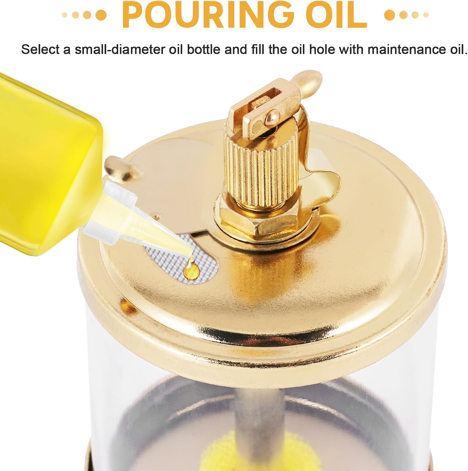 YUCHENGTECH 1/4″ Sight Gravity Drip Feed Oiler Thread Needle Valve Type Oil Cup