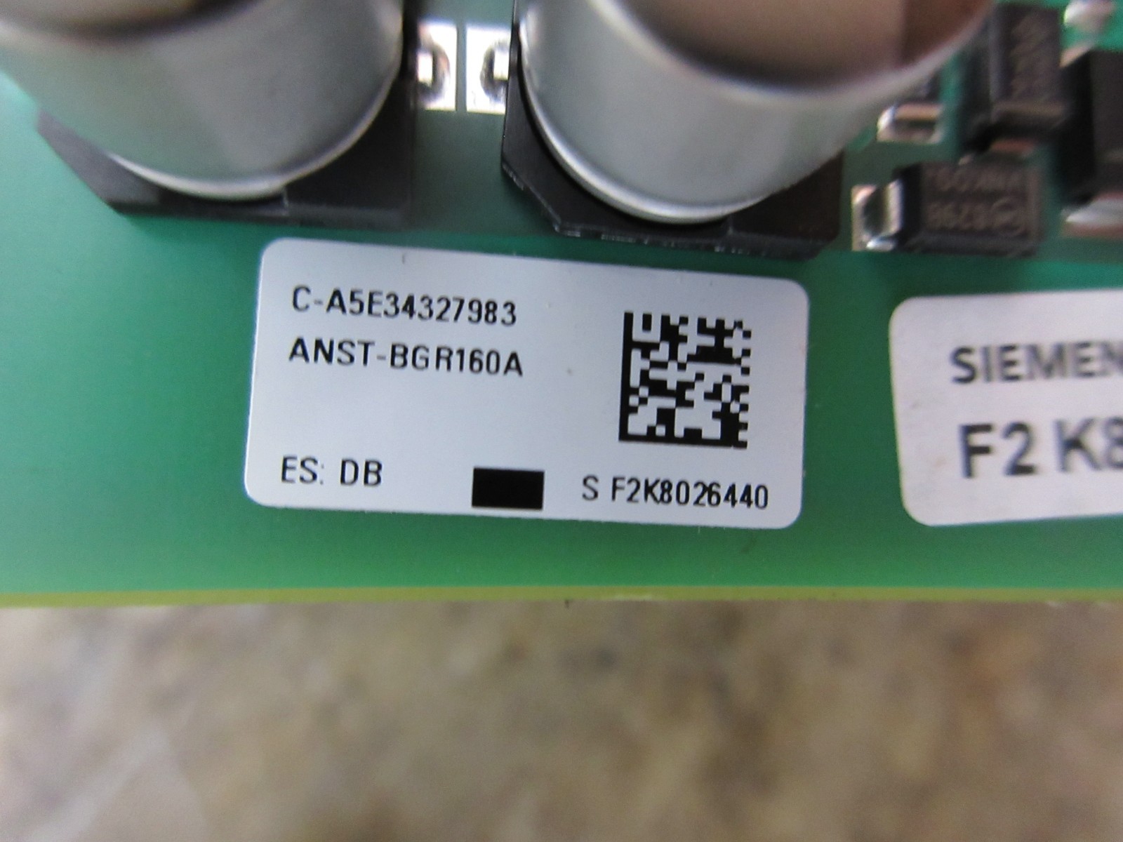 SIEMENS BOARD C-A5E34327983 FS150R12KE3 ANST-BGR160A S F2K8026440