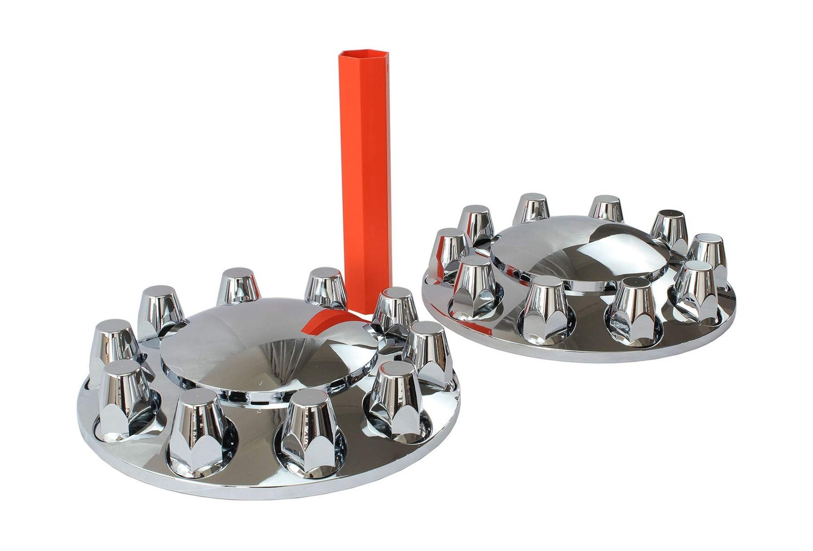 MRJLK Chrome ABS Complete Axle Cover Set with Standard Hub Caps and 33mm Scre…