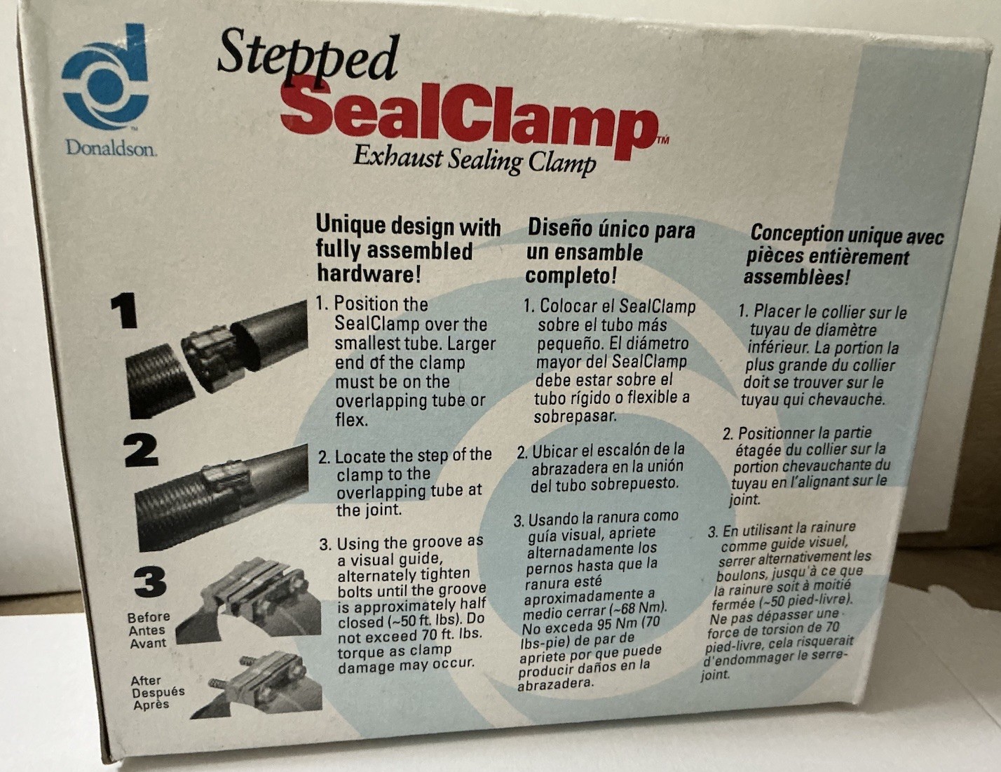 (10) X007785 Genuine Donaldson DONX007785 5″ Stepped Exhaust CLAMP