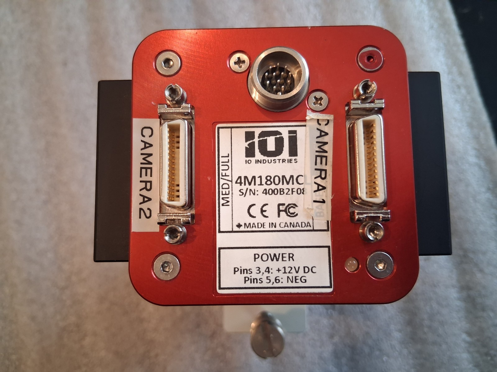IO INDUSTRIES 4M180MCL 12VDC UNMP with lens f=75mm