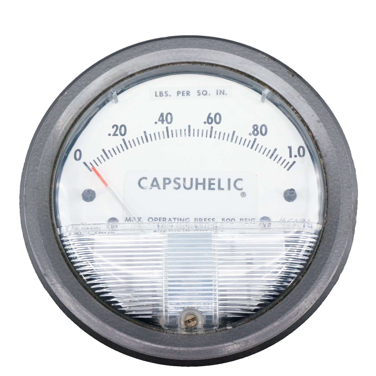 Dwyer 4000 Series Capsuhelic Differential Pressure Gauge 0-1.0 PSI 500 psig 4201