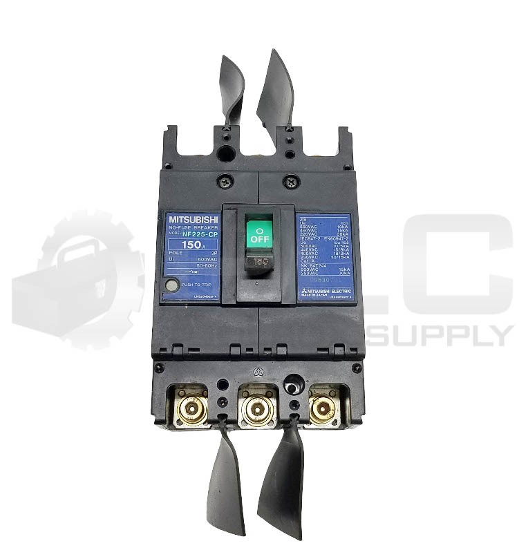 MITSUBISHI NF225-CP NO-FUSE CIRCUIT BREAKER 150AMP 3P 600V, NF225-CP-3P-150A