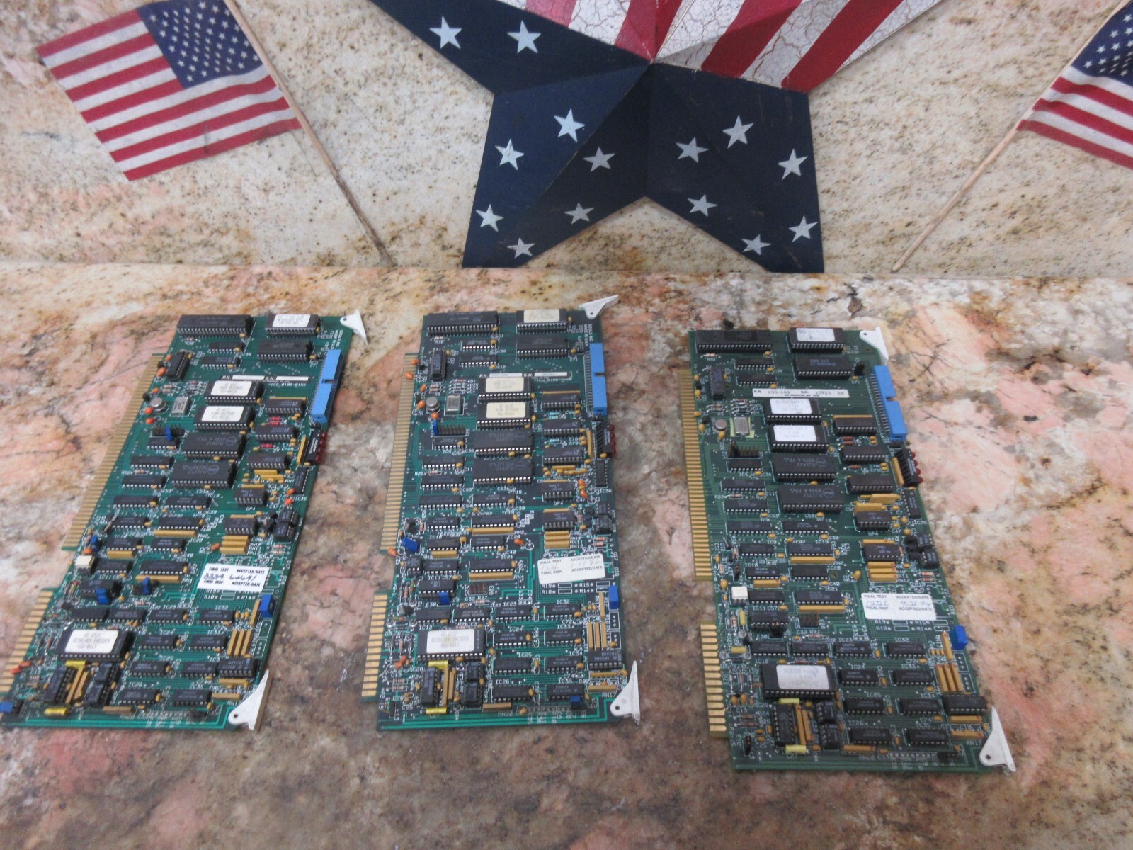 ICC GOULD MODICON CIRCUIT BOARD 100-166 016-0035-H 016-0035-H LOT OF 3 PIECES
