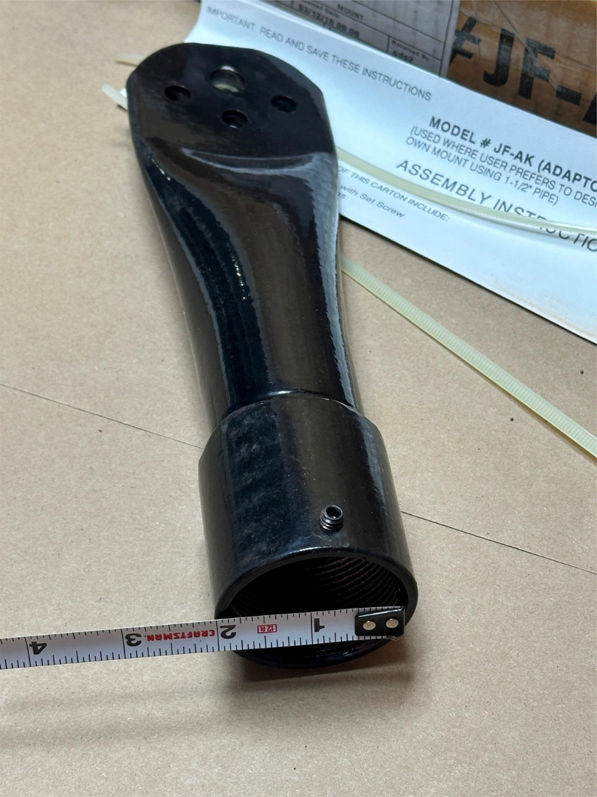 JanFan JF-AK Adaptor Kit for 1-1/2″ Pipe to Fan Mount