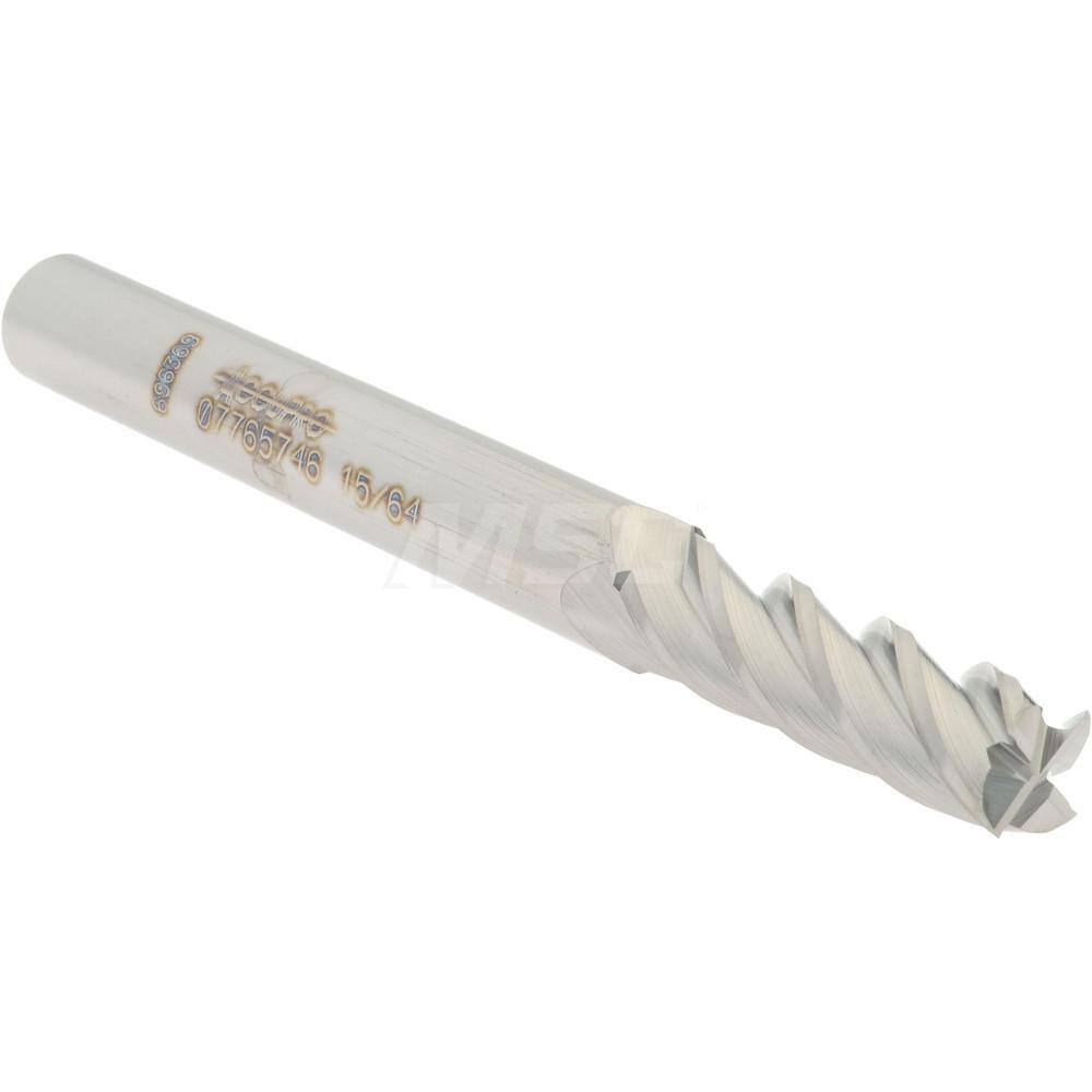 Accupro 12182445 Square End Mill: 15/64″ Dia, 3/4″ LOC, 1/4″ Shank, 2-1/2″ OAL