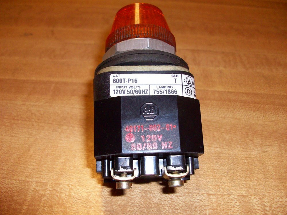 Allen Bradley 800T-P16A Amber Pilot Light 800TP16A Ser T 40171-002-01
