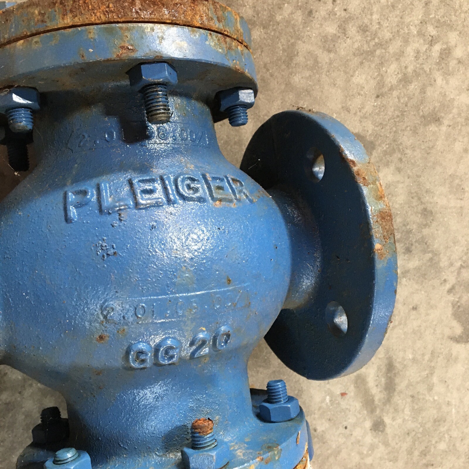 PLEIGER GG20 1VZ-0 ACTUATED FLANGED GLOBE VALVE