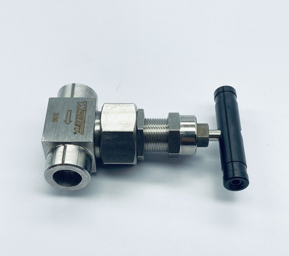 UNUSED WHITEY SS-6NRSW4P 316SS UNION BONNET NEEDLE VALVE 6000PSI 9/16″TSW