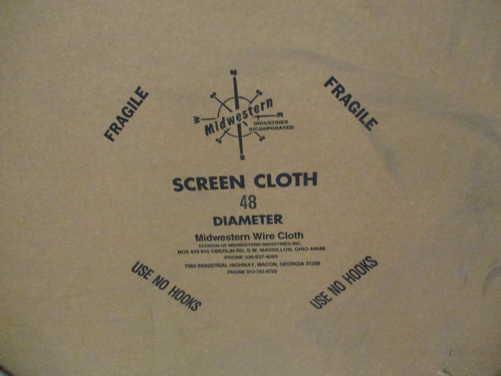 New SWECO Midwestern Screen Cloth 48″ Clamp Ring 999EA-4756 J99 A4509AES