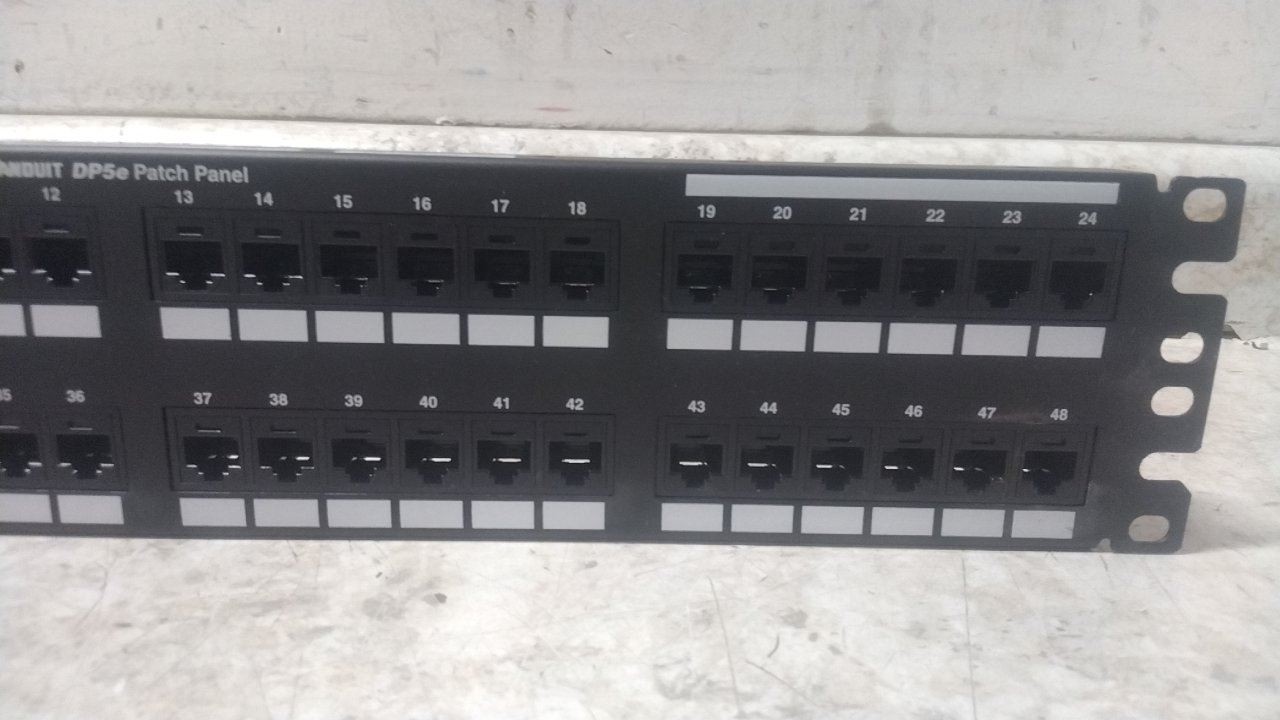 Panduit DP485E88TGY 19 In Overall Width 3-1/2 In Overall H 48 Port Patch Panel