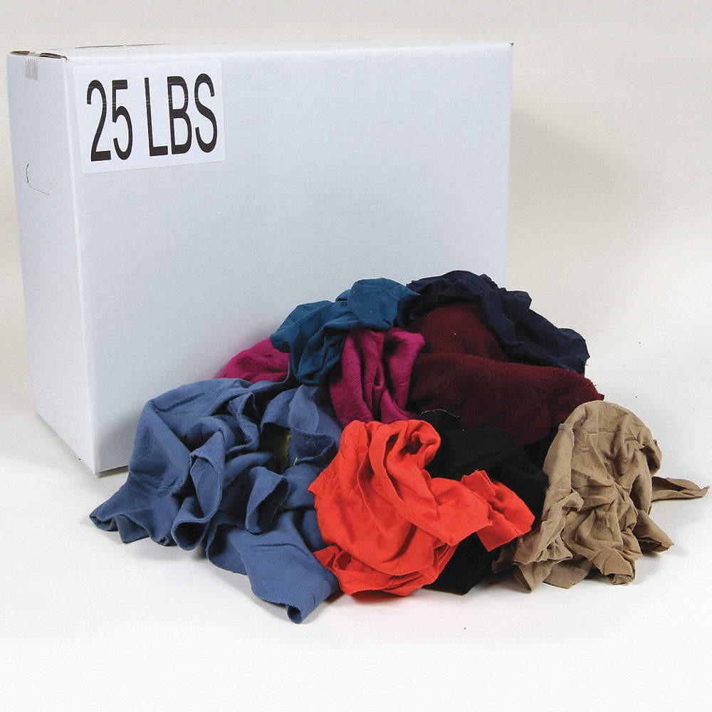 GRAINGER APPROVED G325025PC Cloth Rag,Reclaimed,Size Varies 13Y348