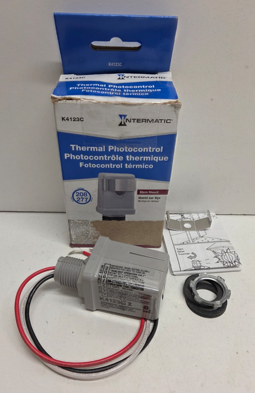 NEW IN BOX! INTERMATIC 208-277V PHOTOELECTRIC CONTROL K4123C