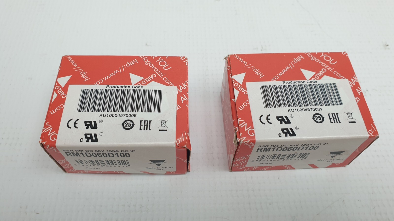 Carlo Gavazzi Solid State Relay RM1D060D100 Lot of 2 – New