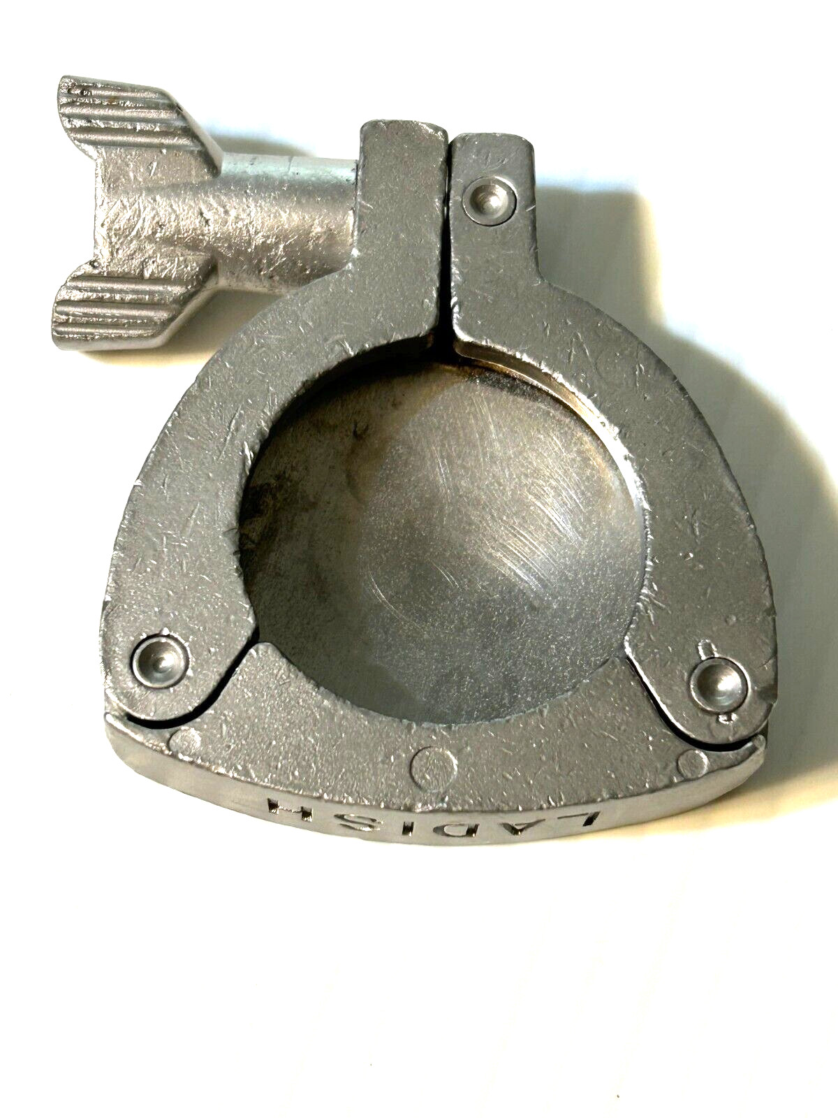LADISH 3-1/4″ x 3″ (Approx) Ladish Stainless S/S Sanitary Flange Clamp with Cap.