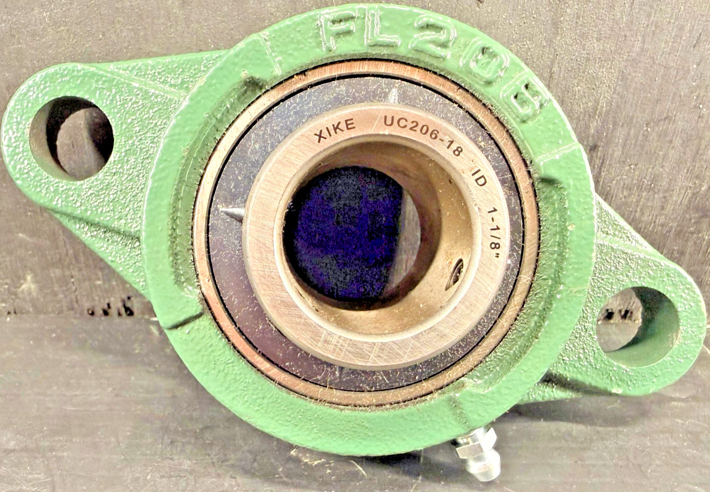 1 NEW XIKE UCFL206-18 1-1/8” 2 BOLT FLANGE MOUNT BEARING NNB ***MAKE OFFER***