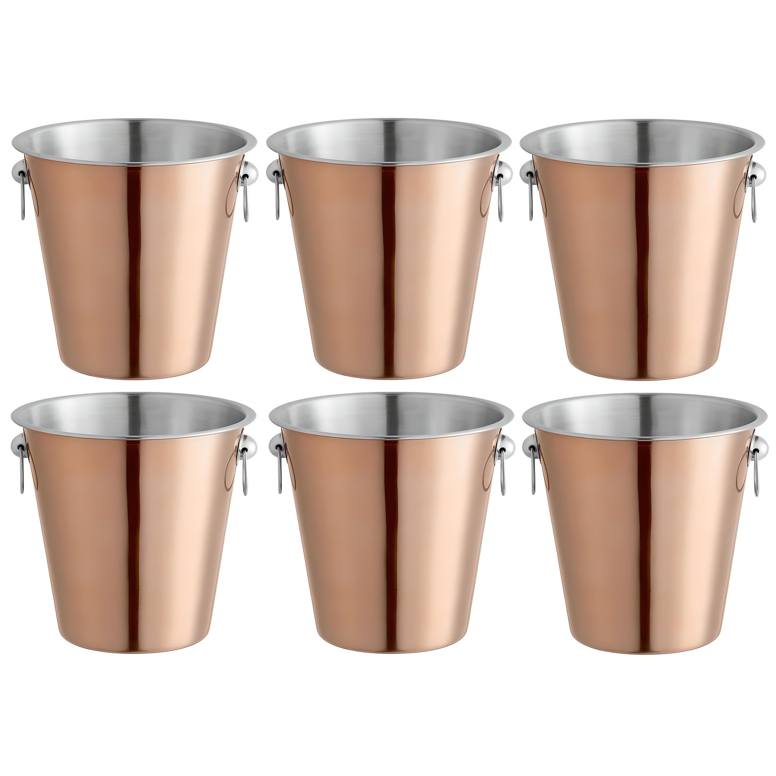 OCS Parts 6-Pack 8.5″ 4-Quart Bronze Wine and Champagne Cooler Ice Bucket