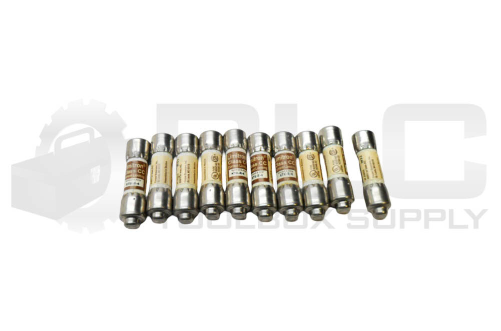 LOT OF 10 BUSSMANN KTK-R-4 CURRENT LIMITING FUSE 4A 600VAC