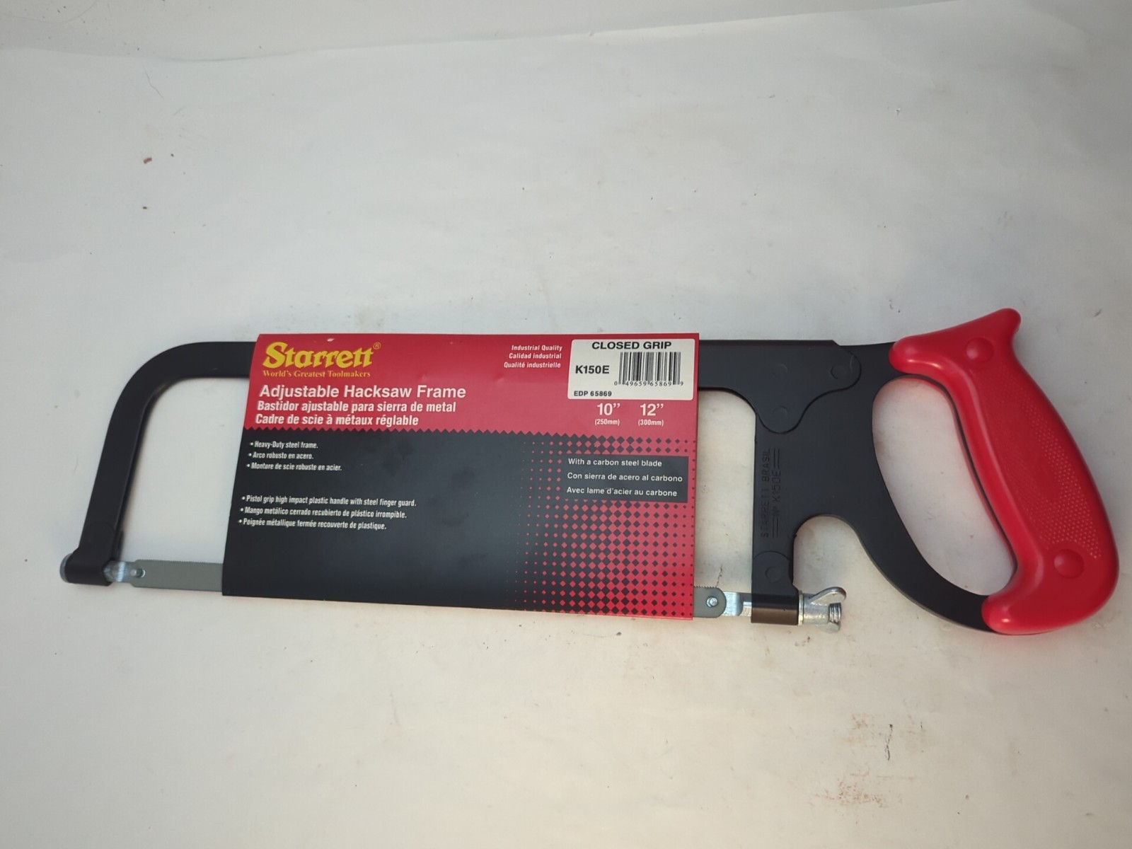 Starrett 10, 12″ Hacksaw Closed Grip Adjustable Frame