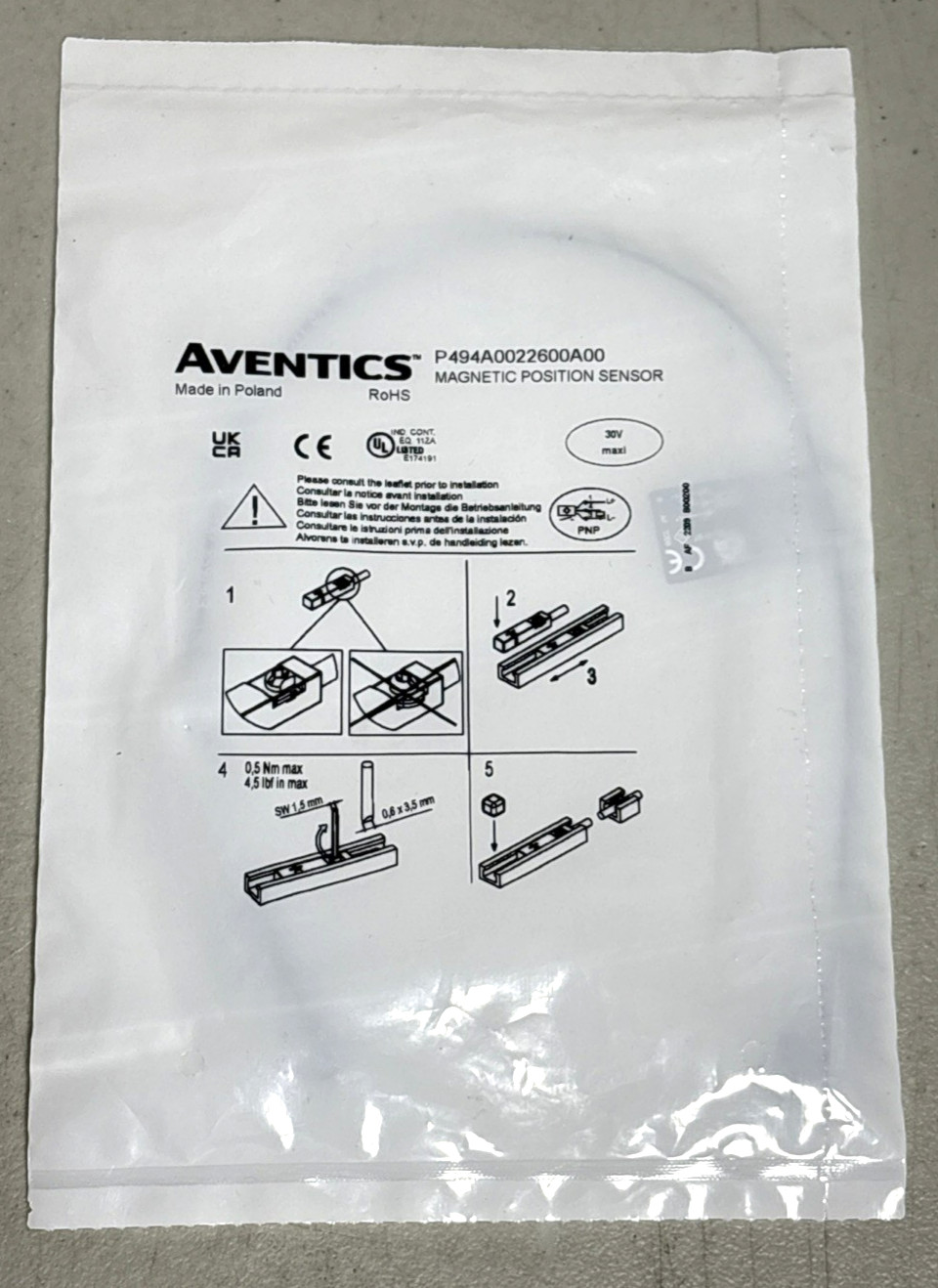 NEW Aventics P494A0022600A00 Magnetic Position Sensor – Factory Sealed Package