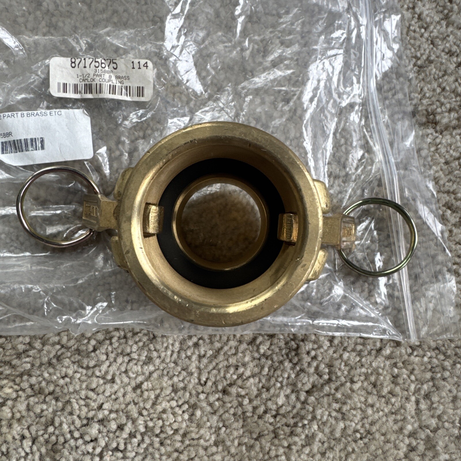 EVER-TITE 1-1/2” Part B Brass Camlok Coupling