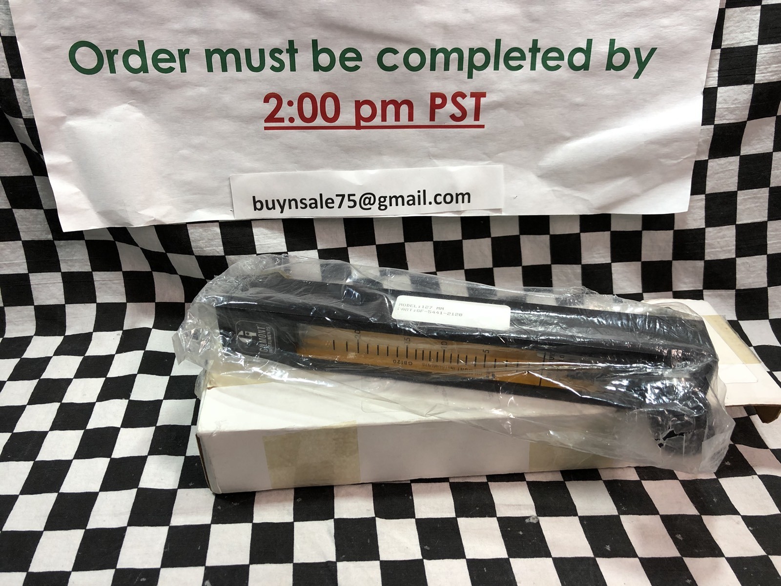 Gilmont Instruments Flowmeter GB120, 127MM, GF-5441-2120, 65-8213-9060