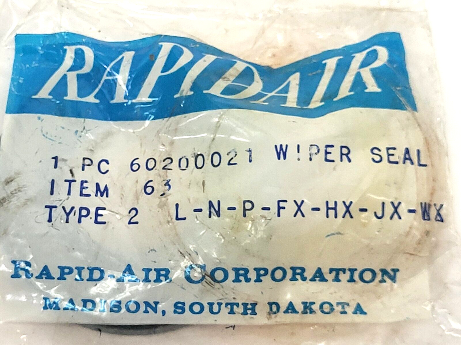 Rapidair 60200021 Wiper Seal