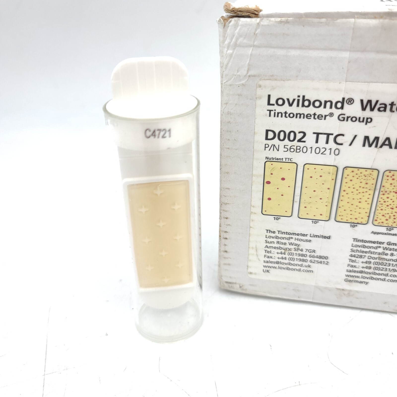 Lovibond 56B010210 49AV95 Dipslide D002 TTC / MALT Microbiological Water Testing