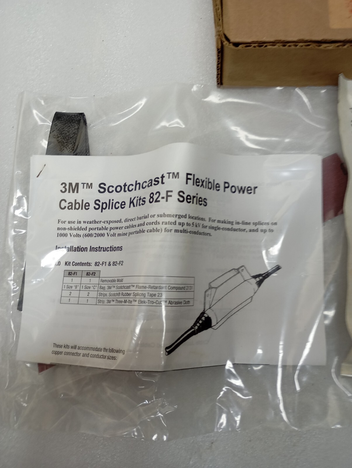 3M Scotch cast Flexible Power Supply Tap Splice Kit 82-F1 (FREE FAST SHIPPING)