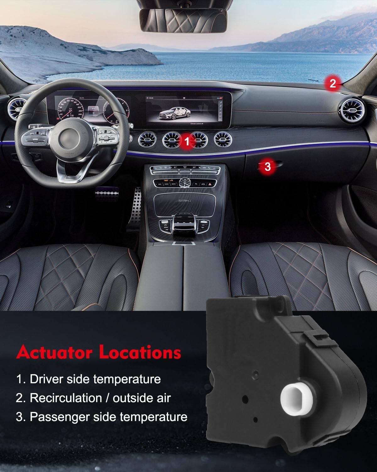 Set of 2 Air Door Actuator A/C HAVC Heater Blend Door Actuator Replacement fo…