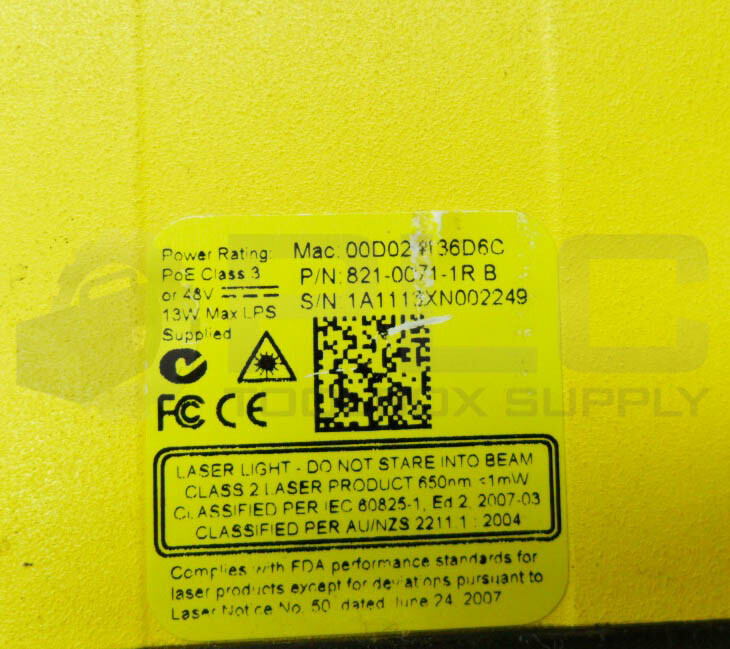 COGNEX 821-0071-1R B BARCODE SCANNER