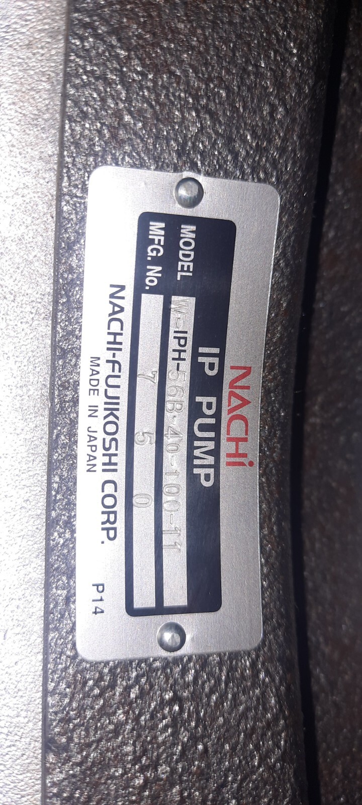 Nachi W-IPH-56B-40-100-11 Hydraulic Double Ip