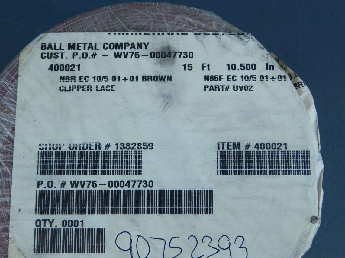Ammeraal Beltech 15′ 10.5″ x 3″ Brown Conveyor Belt UV02 – NEW Surplus!