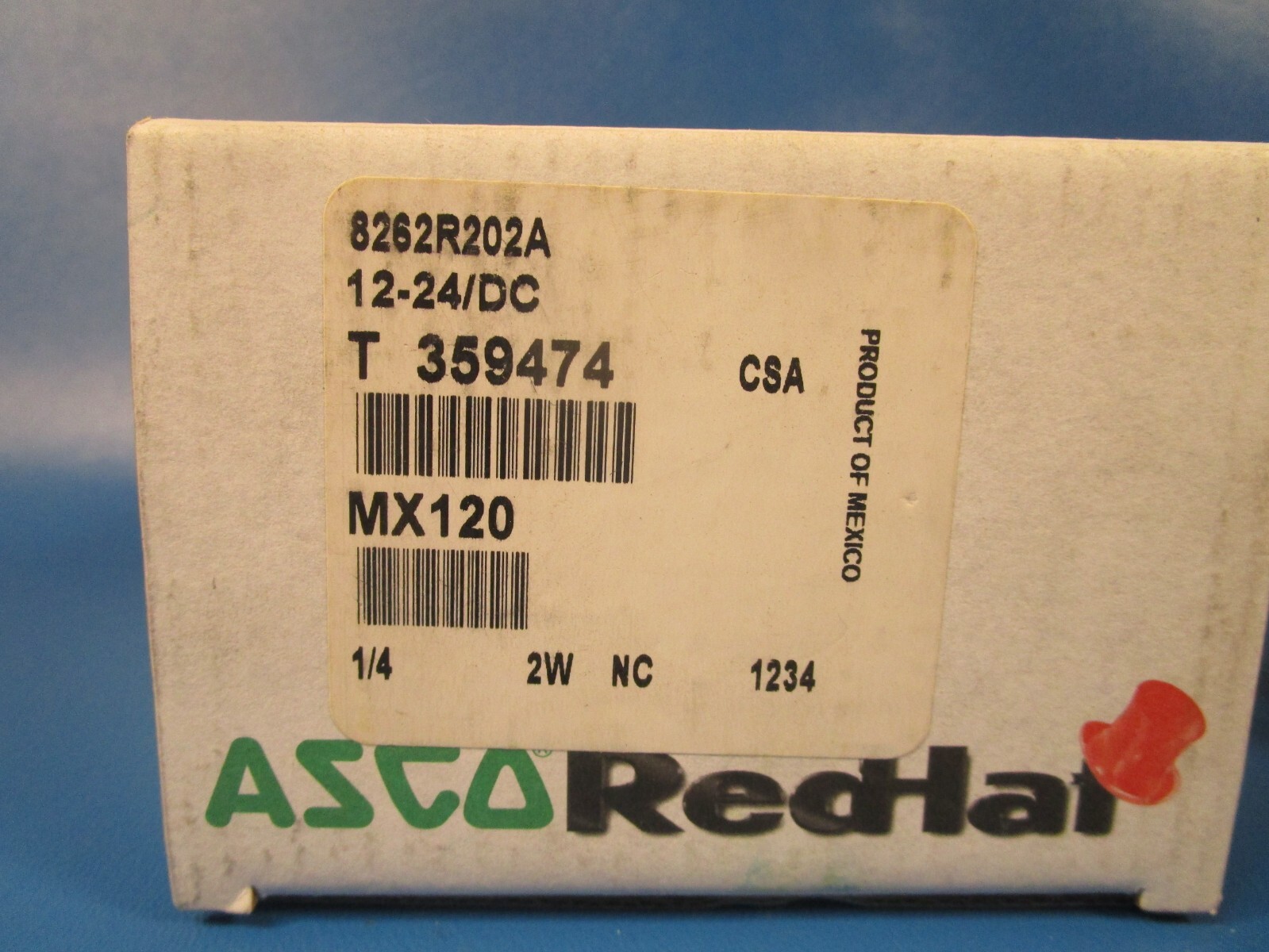 Asco 8262R202A, Redhat Electronically Enhanced Solenoid Valve, 1/4″ x 1/4″, 12-2