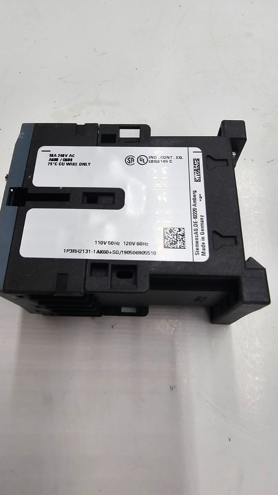 Siemens Sirius Contactor Relay 110V 50Hz/120V 60Hz 3RH2131-1AK60