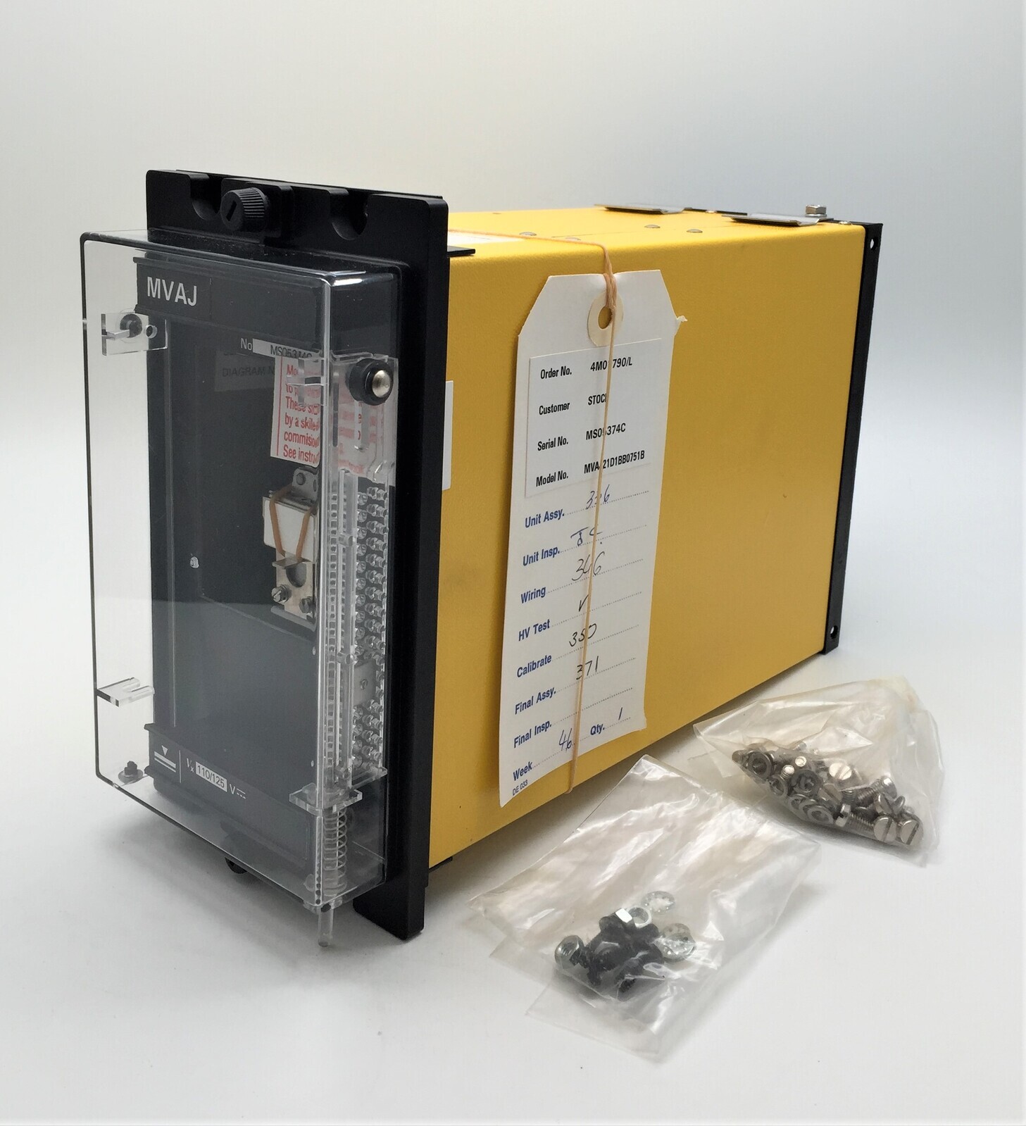 GEC Alsthom MVAJ21D1BB0751B Differential 4MVAJ21-4001 Relay