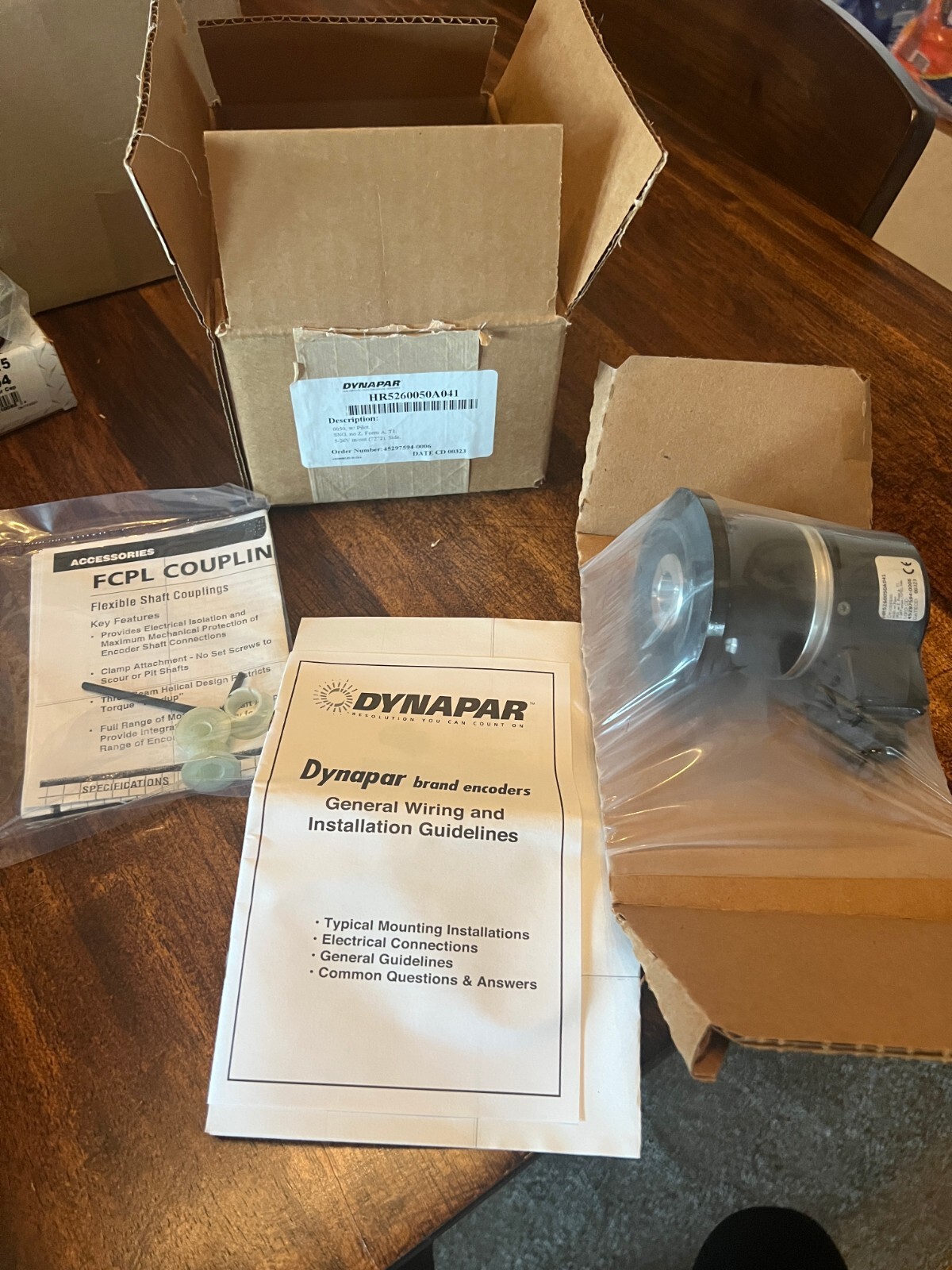 Dynapar Encoder, FLG MT ADAPT W/ PILOT 7P 5-26V