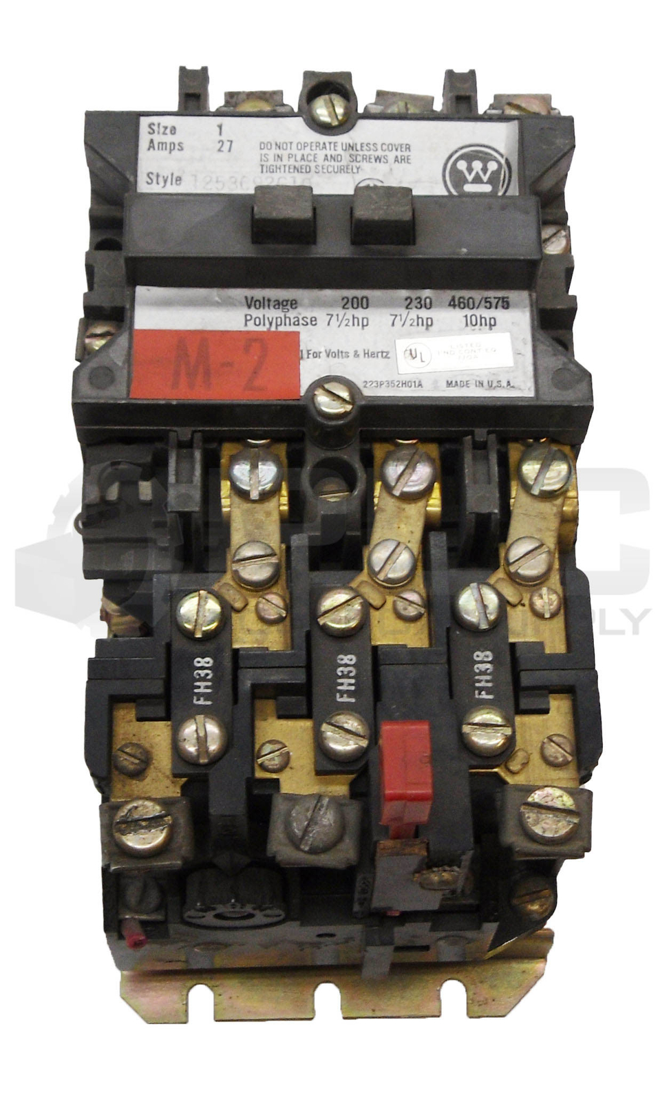 WESTINGHOUSE A211K1CA MOTOR CONTROL SIZE 1 27A 575V 10HP 1253C92G10
