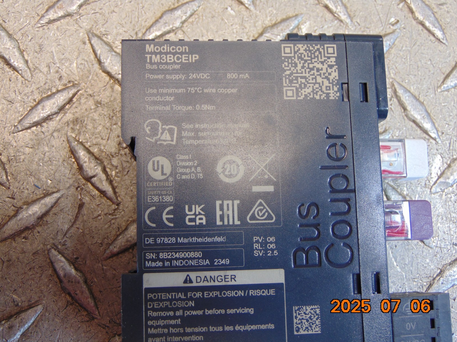 SCHNEIDER TM3BCEIP MODICON BUS COUPLER MODULE