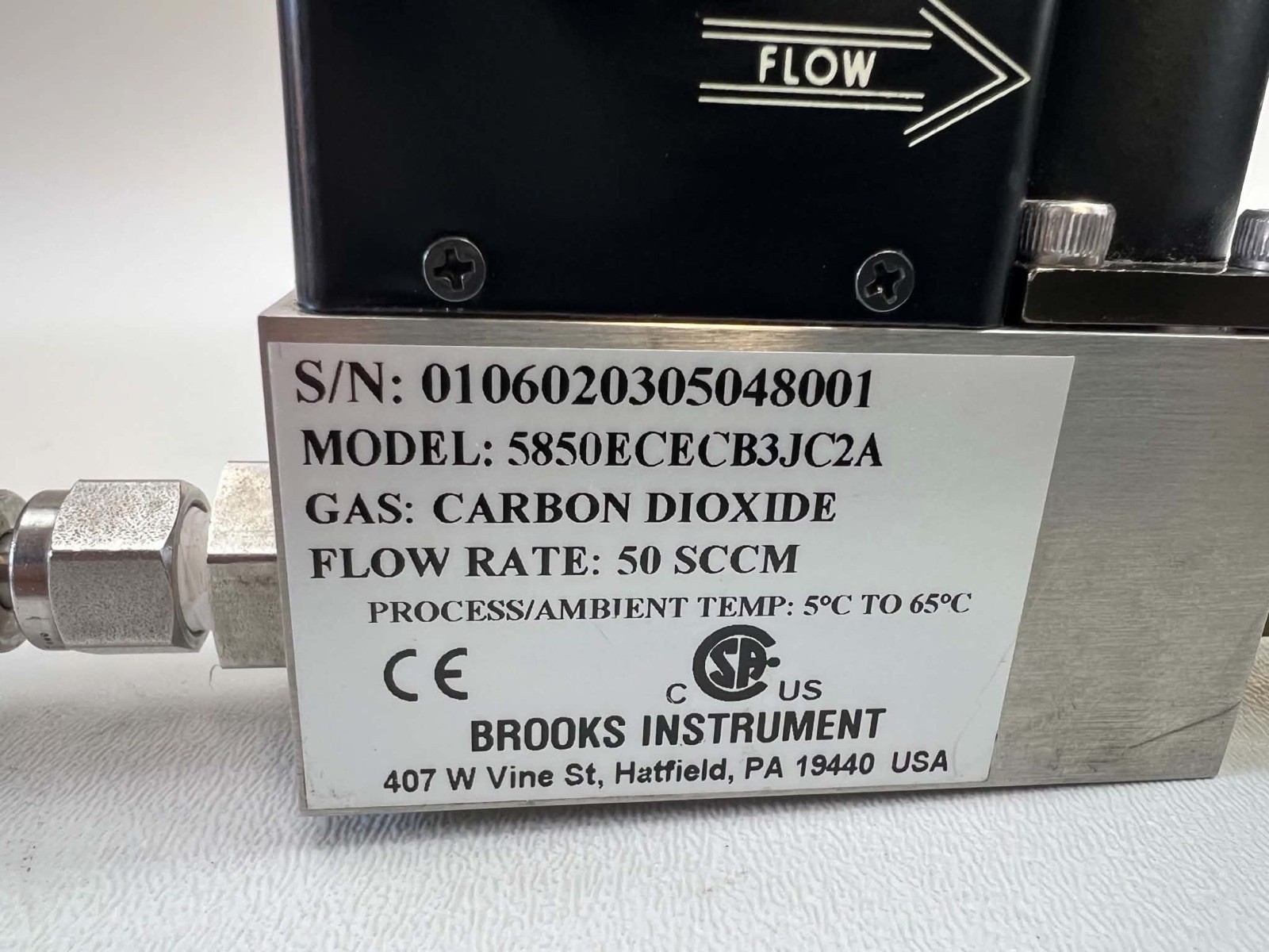 Brooks Instruments 5850E Mass Flow Controller Air