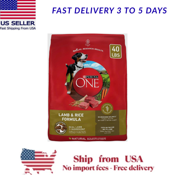 Purina® ONE® Adult Dog Dry Food – Lamb & Rice, High-Protein 40 LB