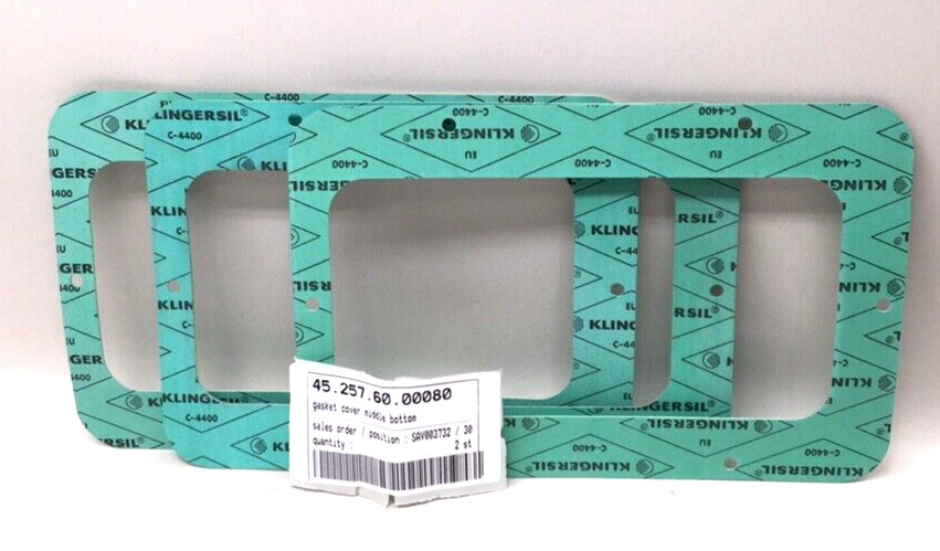 Niles Simmons Type 45.257.60.00080 Gasket Cover Middle Bottom 6 Hole (Pack Of 3)