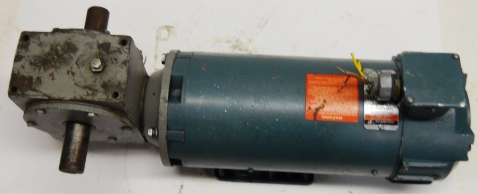 RELIANCE DC MOTOR, T56H1034R-XL, 1.5 HP & HUB CITY GEARBOX MODEL #264