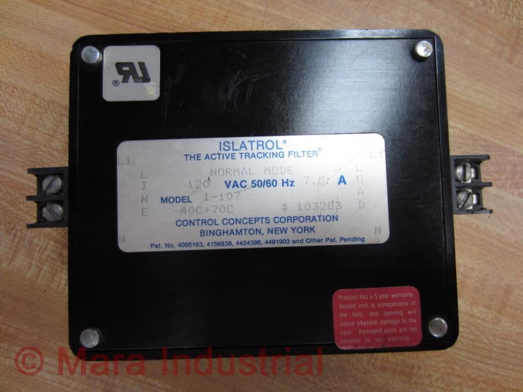 Control Concepts I-107 Islatrol Noise Filter I107