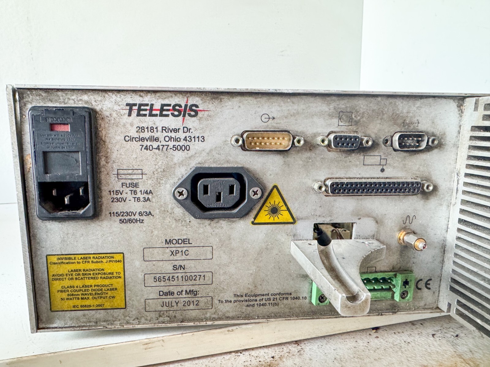 TELESIS XP1C CONTROLLER W/ PROSERIES I SCAN HEAD LASER PARTS and REPAIR
