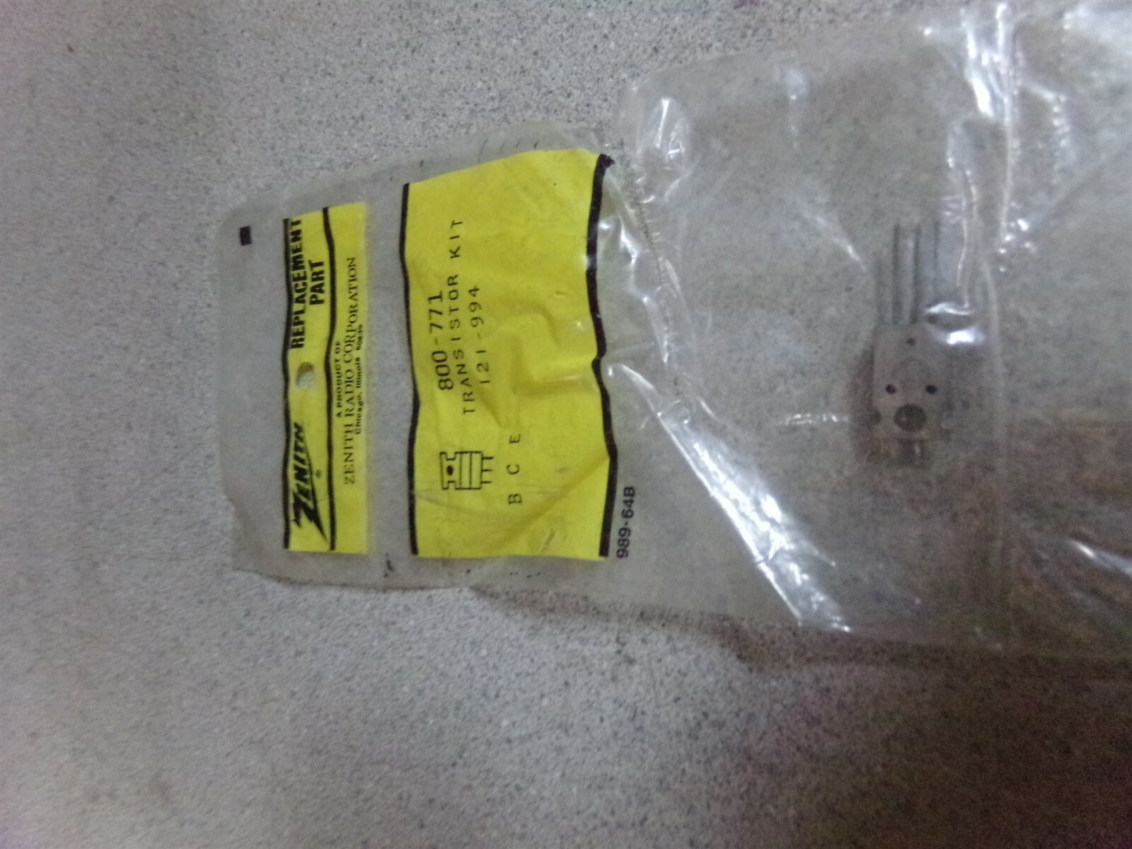 NEW Zenith 800-771 Transistor Kit 121-994 *FREE SHIPPING*