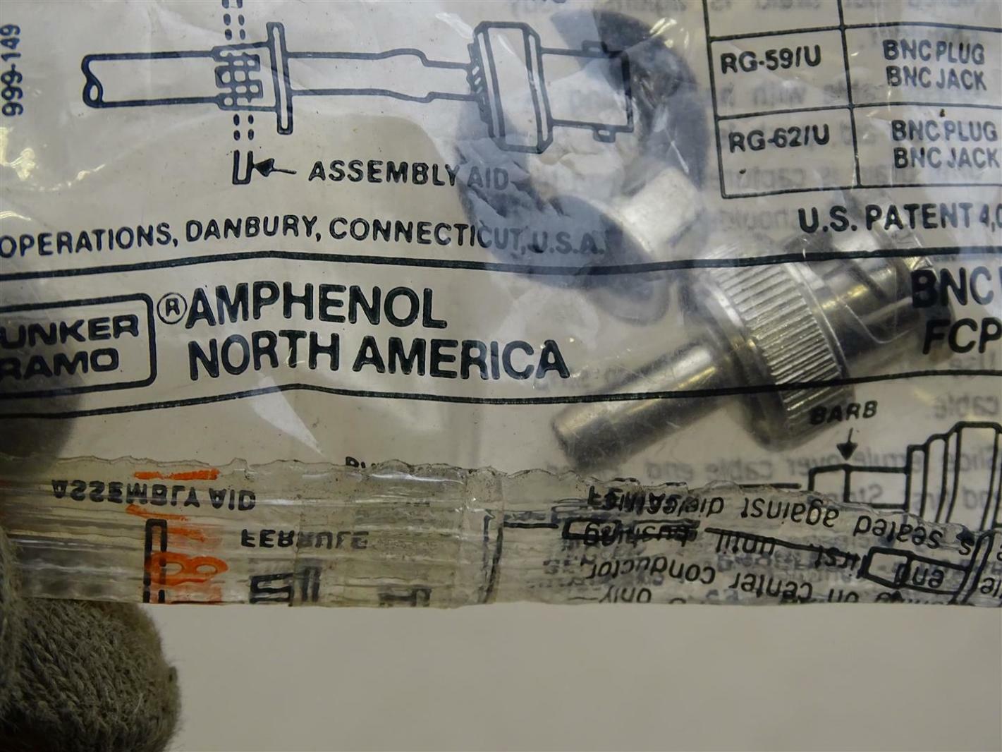 Allied Amphenol Products BNC Plug and Jacks FCP Termination 500V, 554-841/881