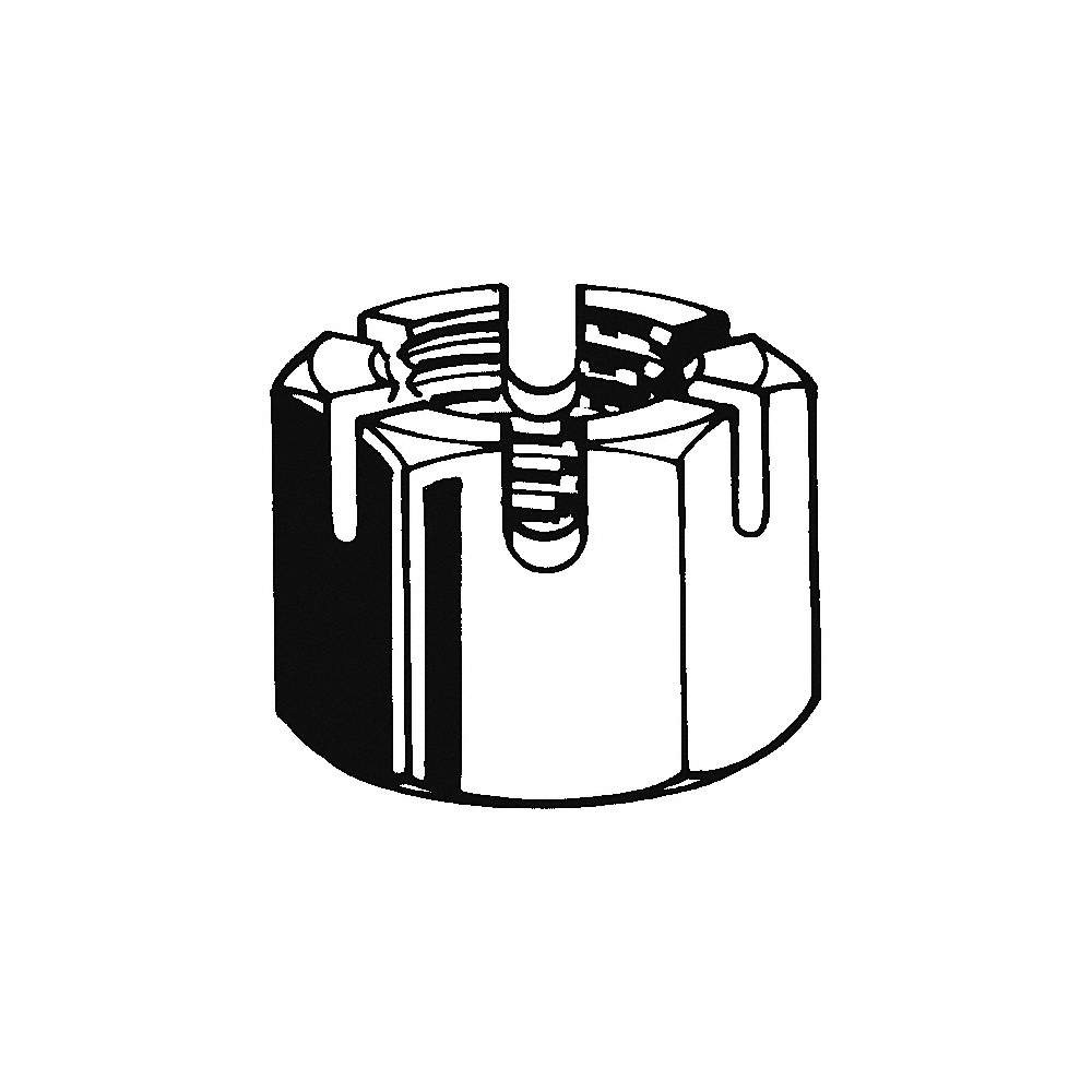 GRAINGER APPROVED U12000.112.0001 CstlNt,Pln,Stl,Grd2,1-1/8″-7,1 11/16in,1 41TZ3