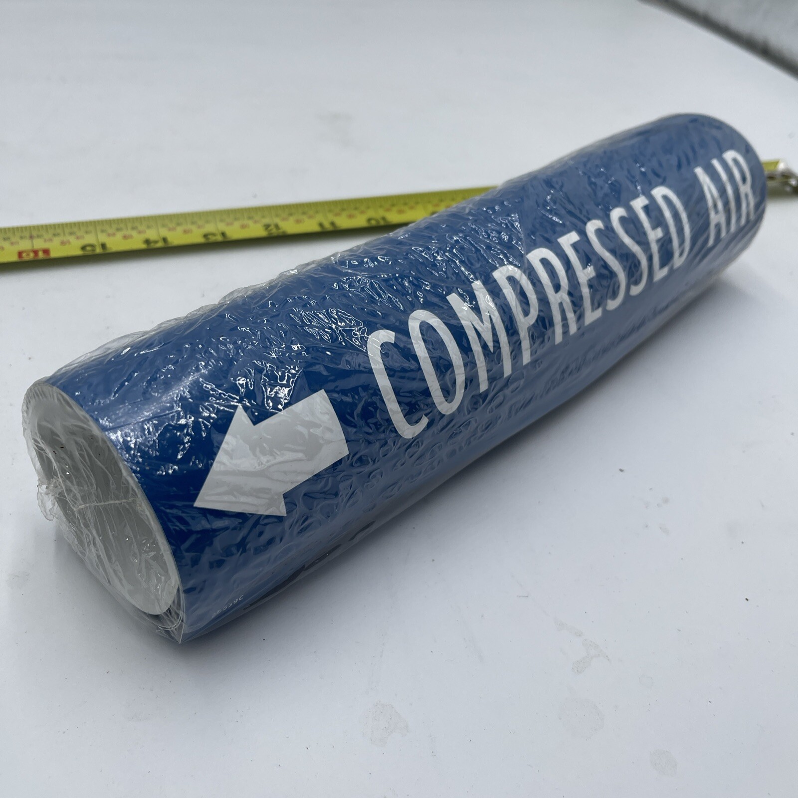 Lab Safety Supply 28659C Compressed Air Pipe Wrap Sign Directional Arrow.