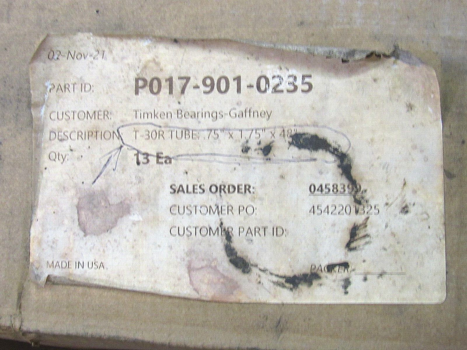 LOT OF 12 PYROTEK T-30R TUBE P017-901-0235 26136970 .75″X1.75″X48″ 3/4×1-3/4×48